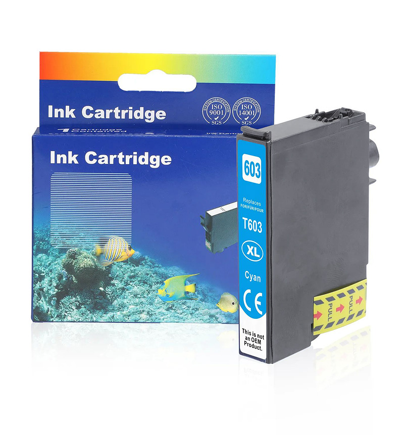 Ink Cartridge Cyan compatible for Epson 603XL / C13T03A24010 XL 12ml, 350 pages