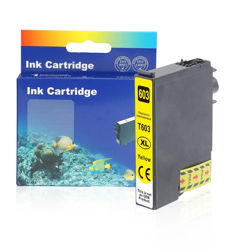 Ink Cartridge Yellow compatible for Epson 603XL / C13T03A44010 XL 12ml, 350 pages