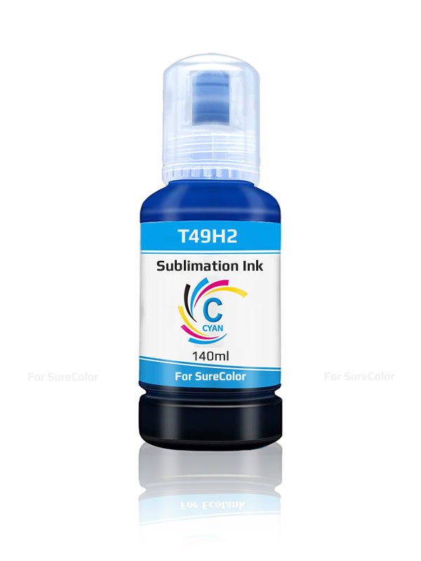 Dye Sublimation Ink Cyan compatible for Epson SureColor, EcoTank, Workforce, 140 ml