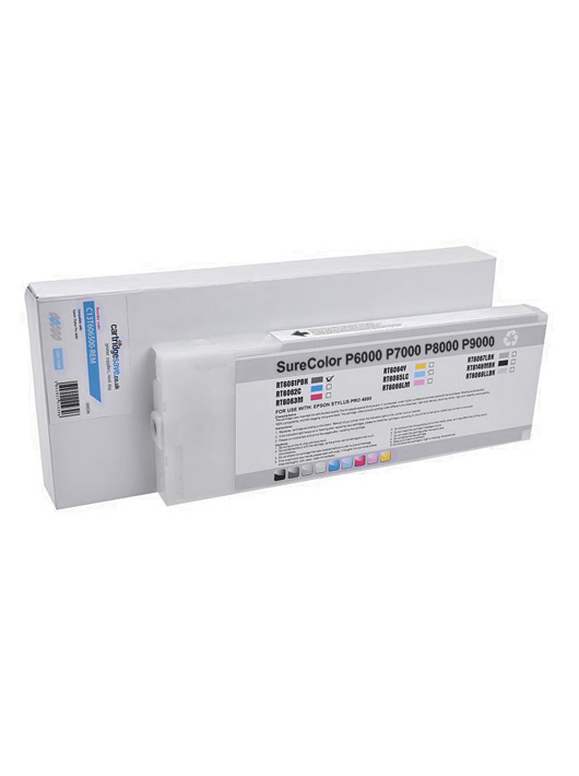 Tintenpatrone Foto-Schwarz kompatibel für Epson SC-P6000, P7000 - P9000, C13T804100, T8041, 700ml