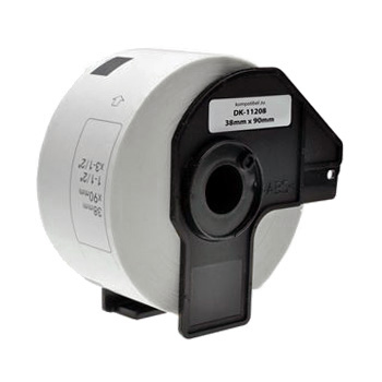 Roll Labels Compatible for Brother DK-11208 (38mmx90mm, 400 Labels)