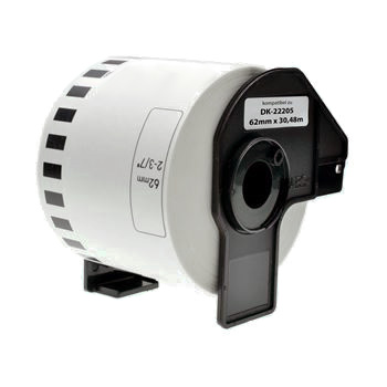 Roll Labels Compatible for Brother DK-22205 (62mmx30,48M Continuous)
