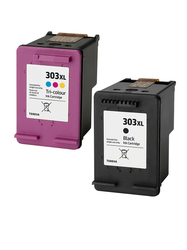 Μελανοδοχεία ΣΕΤ-2 χρώματα Συμβατά Inkjet Cartridge HP 303XL, T6N03AE + T6N03AE