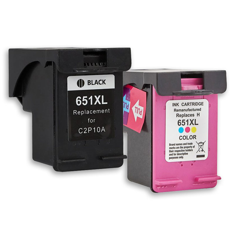 Μελανοδοχεία ΣΕΤ-2 χρώματα Συμβατά Inkjet Cartridge HP Nr 651, C2P10AE+CZ102AE