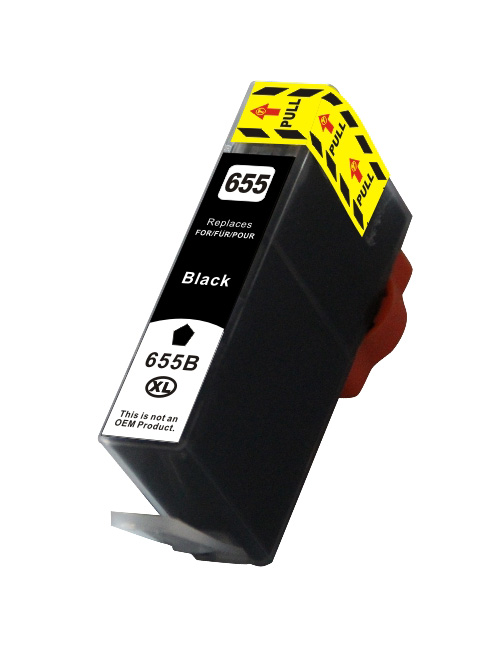 Tintenpatrone Schwarz mit Tintenfüllstandschip kompatibel für HP No 655XL, CZ109AE, 950 seiten