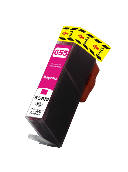 Ink Cartridge Magenta with ink-level chip compatible for HP No 655XL, CZ111AE, 650 pages