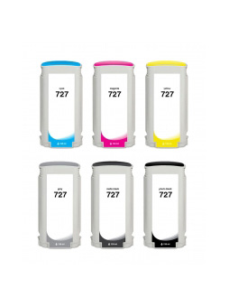 Ink Cartridge compatible Set-6 for HP Nr. 727 XL, 130 ml