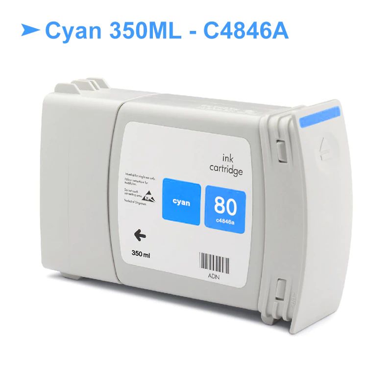 Tintenpatrone Cyan kompatibel für HP 80 / C4846A, HC 4.400 seiten
