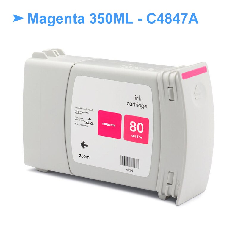 Tintenpatrone Magenta kompatibel für HP 80 / C4847A, HC 4.400 seiten