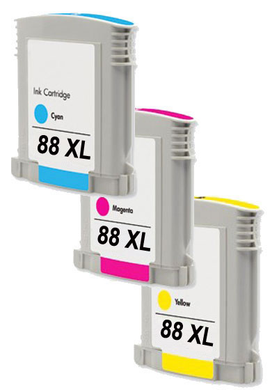 Tintenpatronen Set-3 kompatibel für HP Nr 88XL