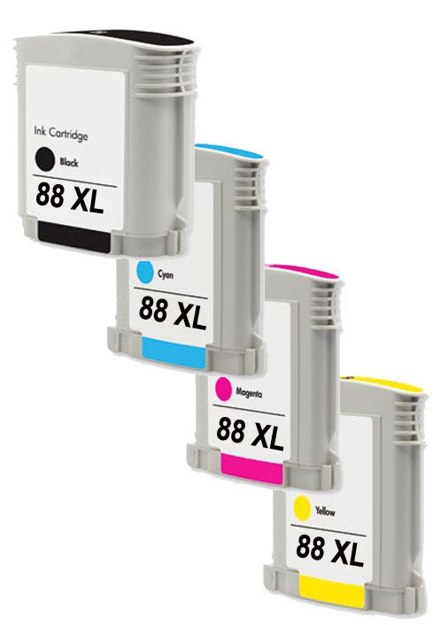 Tintenpatronen Set-4 kompatibel für HP Nr 88XL