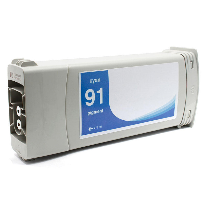 Ink Cartridge Cyan compatible for HP Nr.91 / C9467, 775 ml