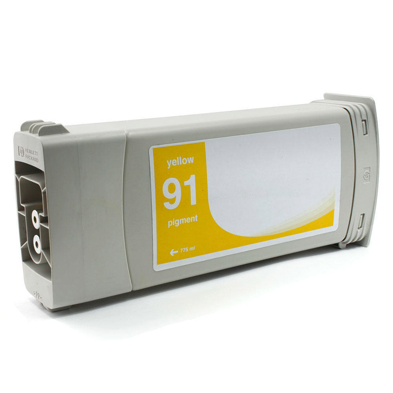 Ink Cartridge Yellow compatible for HP Nr.91 / C9469, 775 ml