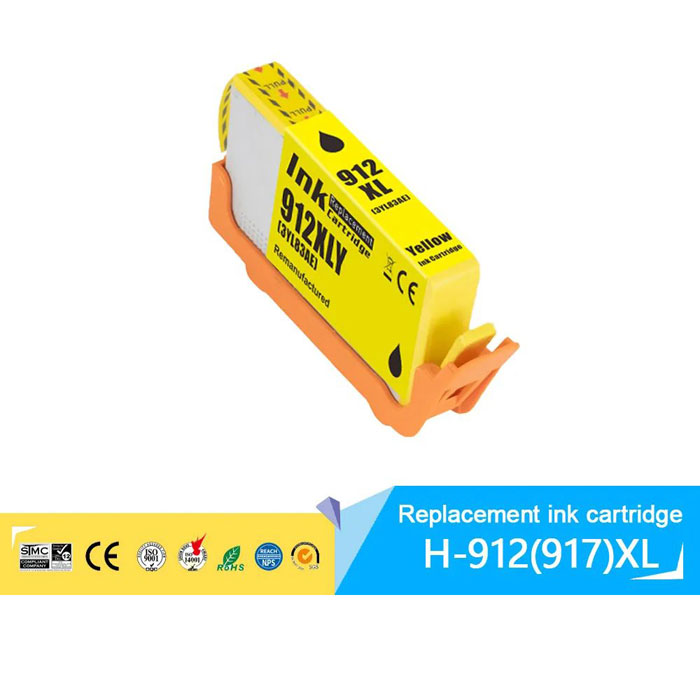 Ink Cartridge Yellow compatible for HP 912XL / 3YL83AE, 825 pages
