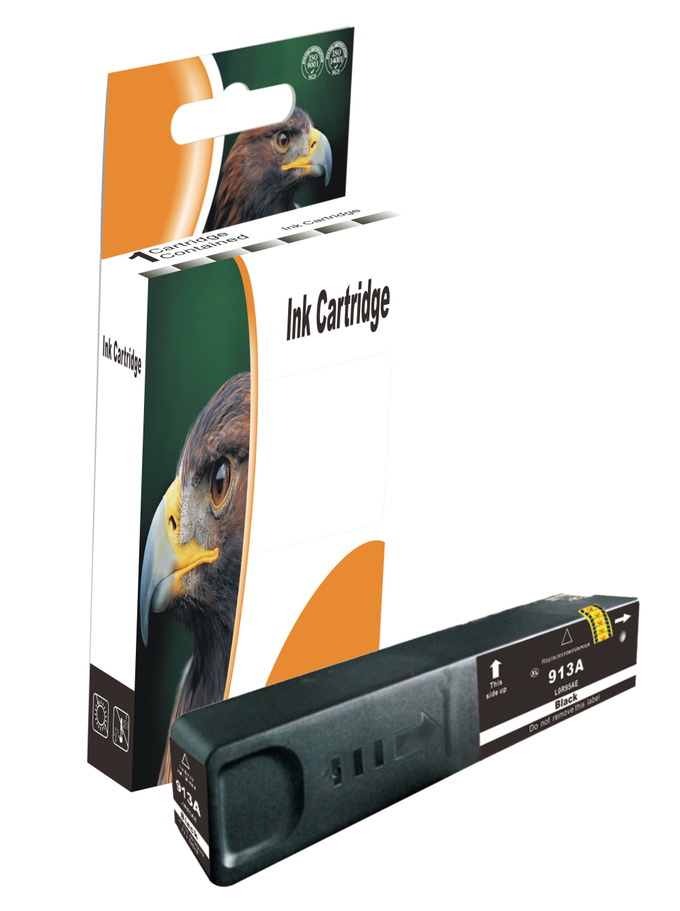 Tintenpatrone Schwarz kompatibel für HP 913A, L0R95AE, 3.500 seiten