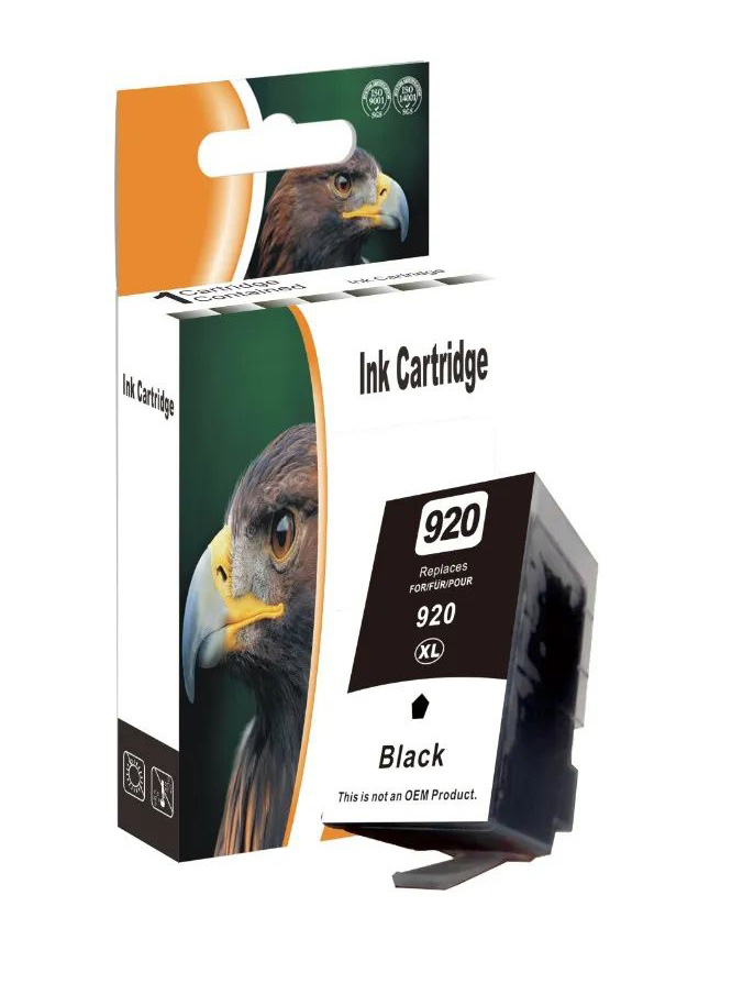 Ink Cartridge Black compatible with chip for HP Nr 920XXL, CD975AE, 1.200 pages