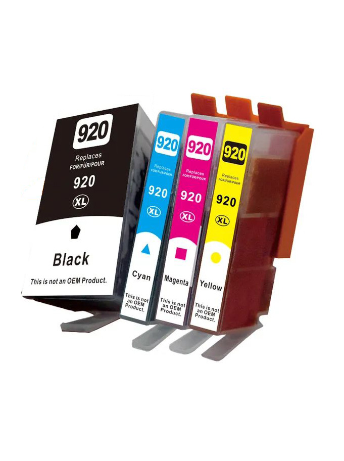Μελανοδοχεία ΣΕΤ-4 χρώματα Συμβατά με τσιπ για HP Nr 920XL