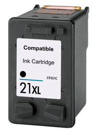 Ink Cartridge Black compatible for HP Nr 21 / C9351CE, 20 ml