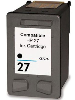 Ink Cartridge Black compatible for HP Nr 27 / C8727AE, 17 ml