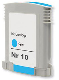 Tintenpatrone Cyan kompatibel für HP Nr 10, C4841AE, 29 ml