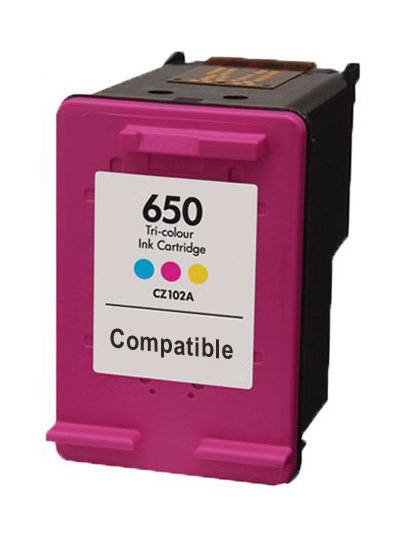 Tintenpatrone Color CMY kompatibel für HP Nr. 650 XL, CZ102AE, 18 ml