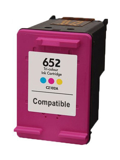 Ink Cartridge Tri-Colour compatible for HP Nr. 652 XL, F6V24AE, 420 pages