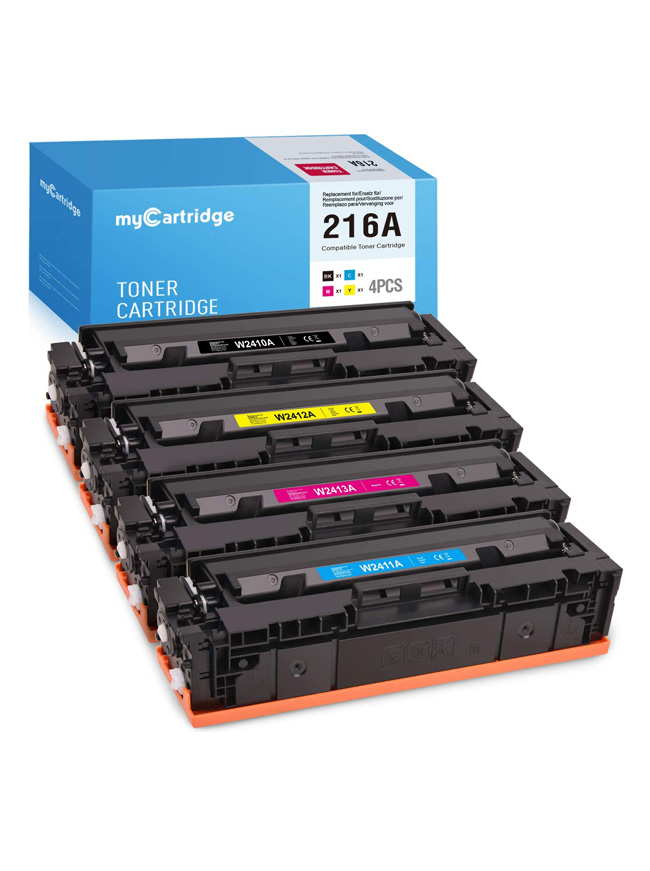 Set 4 Alternativ-Toner für HP ColorLaser Pro M155, M180, M182, M183, 216A (ohne Chip)