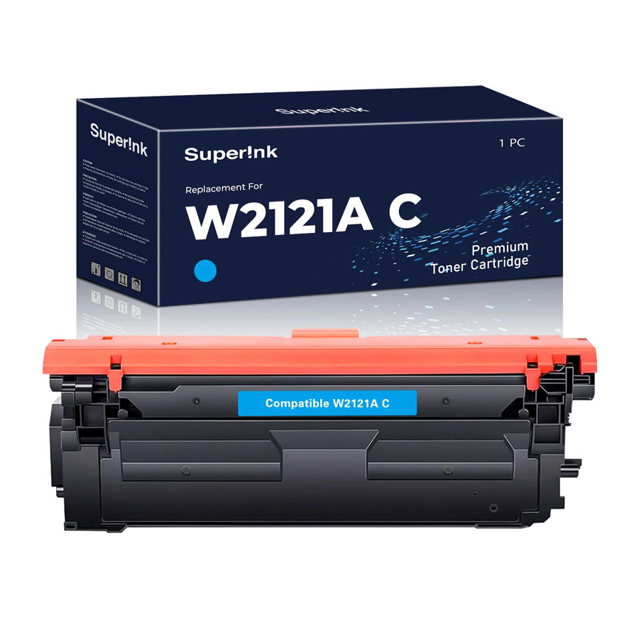 Alternativ-Toner Cyan für HP Color Laserjet Enterprise M554, M555, M578, W2121A/212A (mit Chip) 4.500 seiten