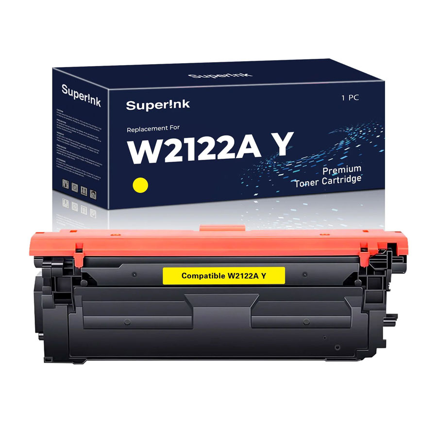 Toner alternativo giallo per HP Color Laserjet Enterprise M554, M555, M578, W2122A/212A (con chip) 4.500 pagine