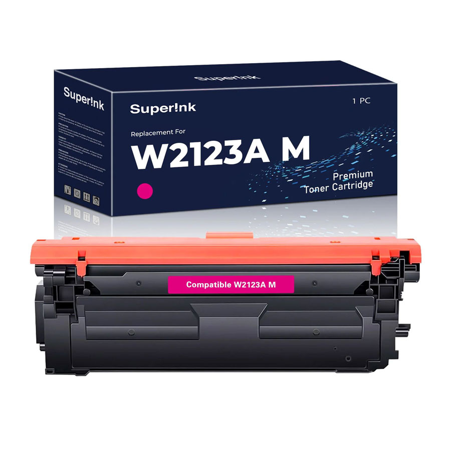 Alternativ-Toner Magenta für HP Color Laserjet Enterprise M554, M555, M578, W2123A/212A (mit Chip) 4.500 seiten