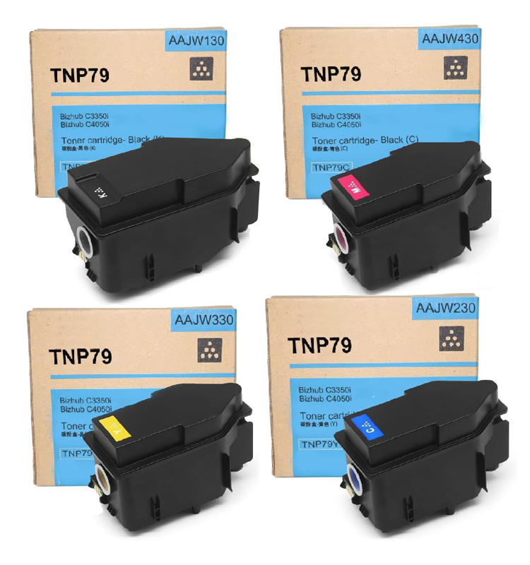 Set 4 Alternativ-Toner für Konica-Minolta Bizhub C3350I, C4050I, TNP79