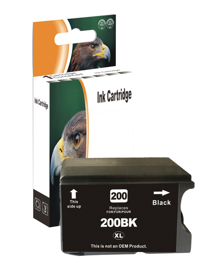 Tintenpatrone Schwarz kompatibel für Lexmark No 200XL/210XL / 14L0174E, 82 ml