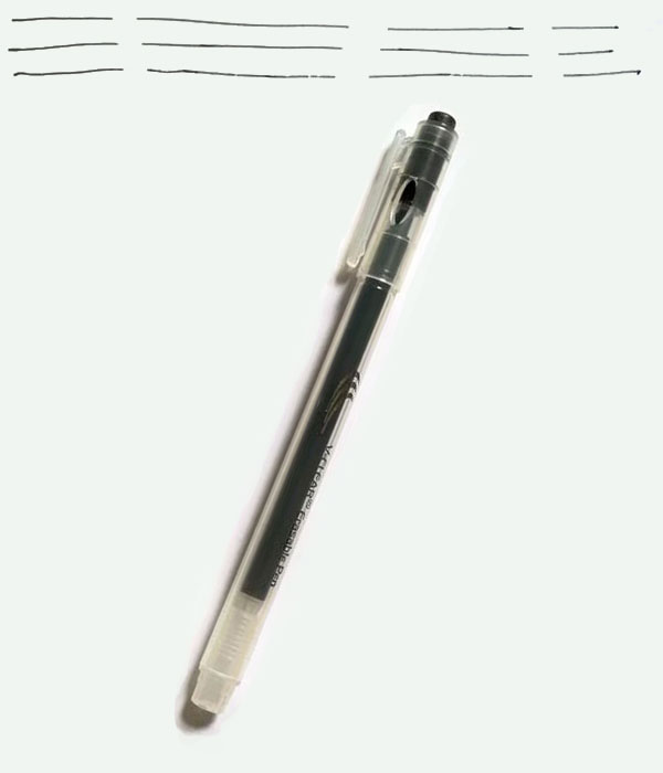 Στυλό - Μαρκαδοράκι που σβήνει Erasable Μαύρο (0.6mm)