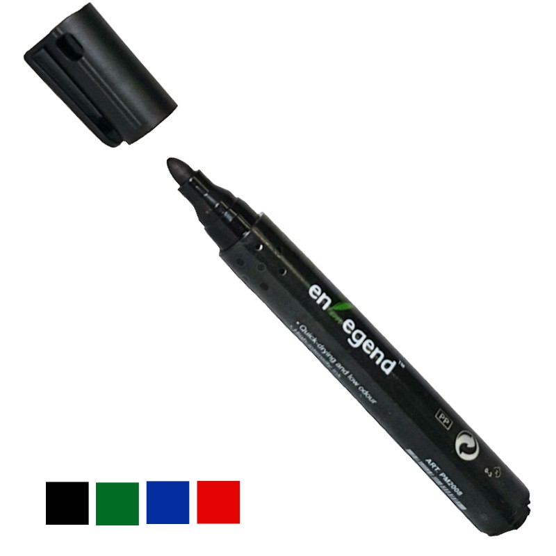 Permanent Box Marker Enlegend Round Tip, Black